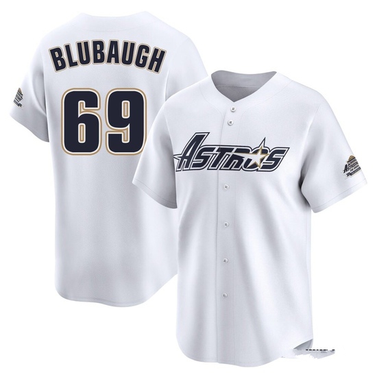 Youth AJ Blubaugh Houston Astros Limited White Throwback Cooperstown Collection Jersey