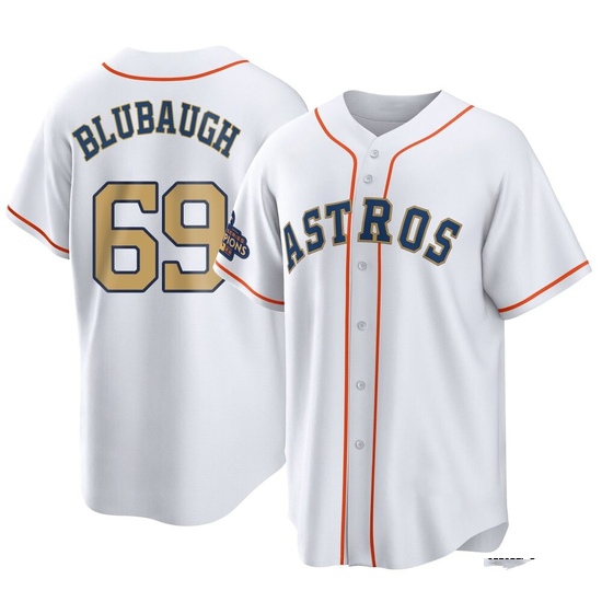Youth AJ Blubaugh Houston Astros Replica Gold White 2023 Collection Jersey