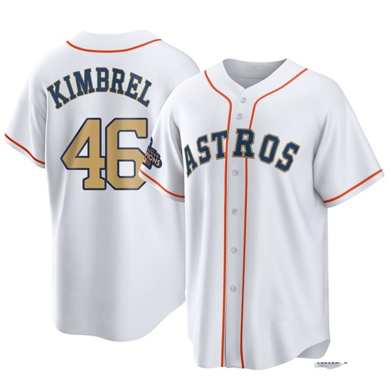 Youth Craig Kimbrel Houston Astros Replica Gold White 2023 Collection Jersey