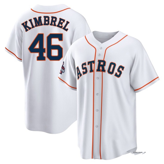 Youth Craig Kimbrel Houston Astros Replica White 2022 World Series Champions Home Jersey