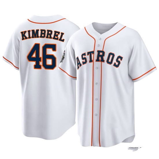 Youth Craig Kimbrel Houston Astros Replica White 2022 World Series Home Jersey