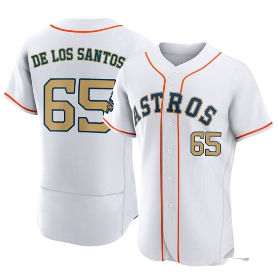 Men's Enyel De Los Santos Houston Astros Authentic Gold White 2023 Collection Jersey