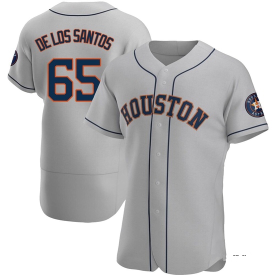 Men's Enyel De Los Santos Houston Astros Authentic Gray Road Jersey