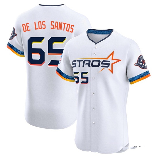 Men's Enyel De Los Santos Houston Astros Elite White 2025 City Connect Jersey