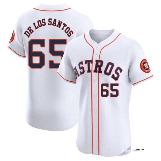 Men's Enyel De Los Santos Houston Astros Elite White Home Jersey