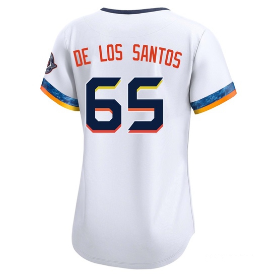 Women's Enyel De Los Santos Houston Astros Limited White 2025 City Connect Jersey - Image 3