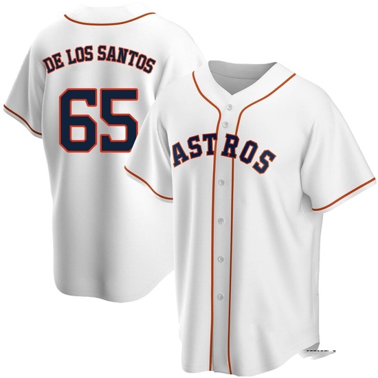 Youth Enyel De Los Santos Houston Astros Replica White Home Jersey