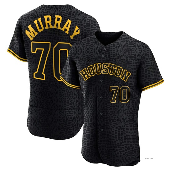 Men's Jayden Murray Houston Astros Authentic Black Snake Skin City Jersey