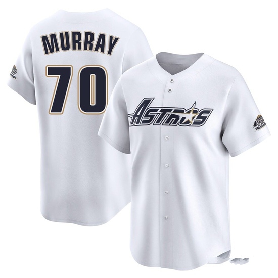 Men's Jayden Murray Houston Astros Limited White Throwback Cooperstown Collection Jersey