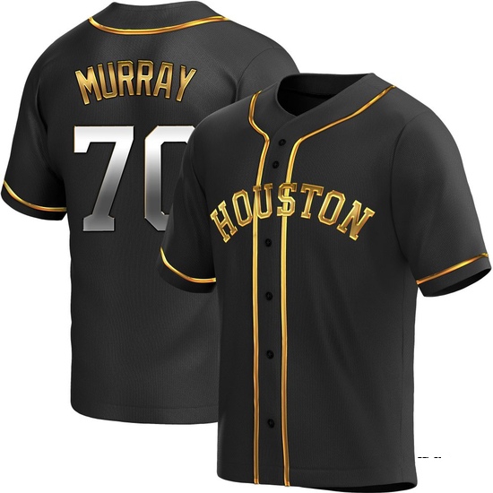 Men's Jayden Murray Houston Astros Replica Black Golden Alternate Jersey