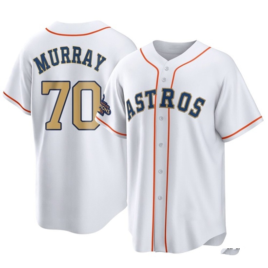 Men's Jayden Murray Houston Astros Replica Gold White 2023 Collection Jersey