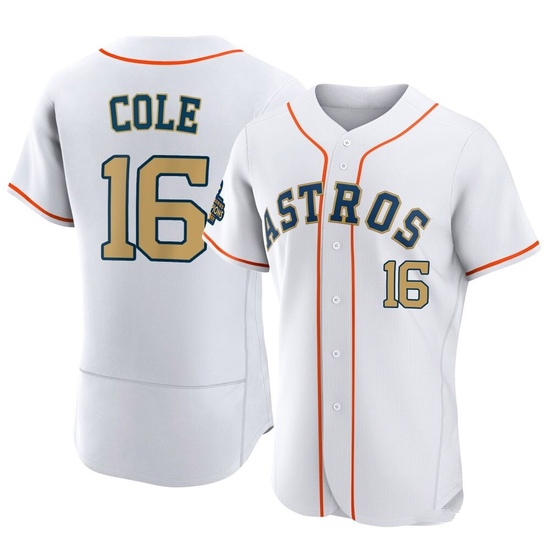 Men's Zach Cole Houston Astros Authentic Gold White 2023 Collection Jersey