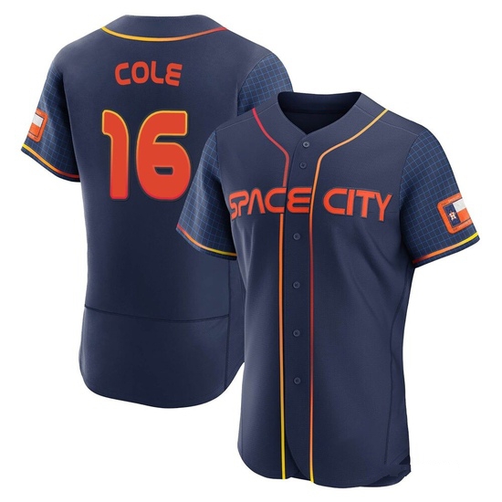 Men's Zach Cole Houston Astros Authentic Navy 2022 City Connect Jersey
