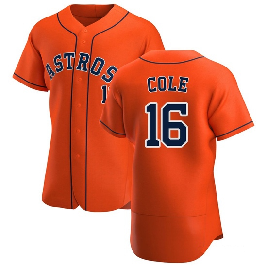 Men's Zach Cole Houston Astros Authentic Orange Alternate Jersey