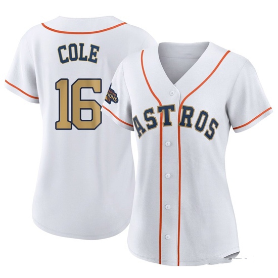 Women's Zach Cole Houston Astros Authentic Gold White 2023 Collection Jersey