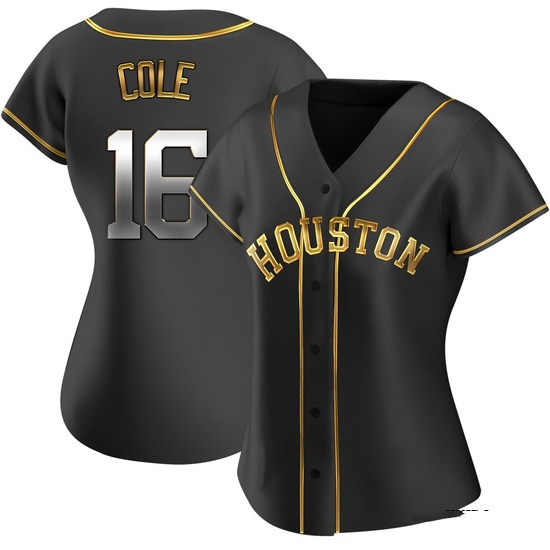 Women's Zach Cole Houston Astros Replica Black Golden Alternate Jersey