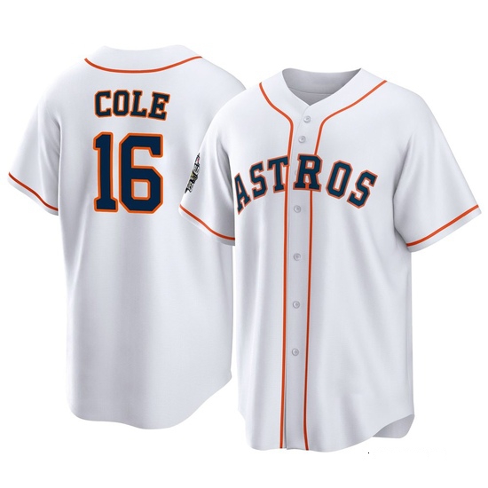 Youth Zach Cole Houston Astros Replica White 2022 World Series Home Jersey
