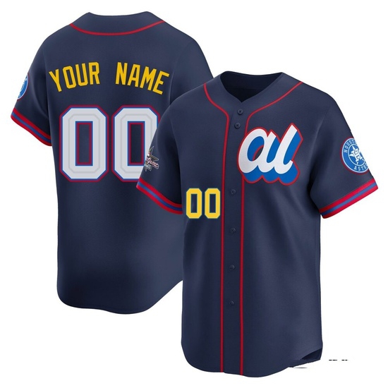 Men's Custom Houston Astros Limited Navy American League 2025 All-Star Edition Jersey
