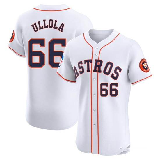 Men's Miguel Ullola Houston Astros Elite White Home Patch Jersey