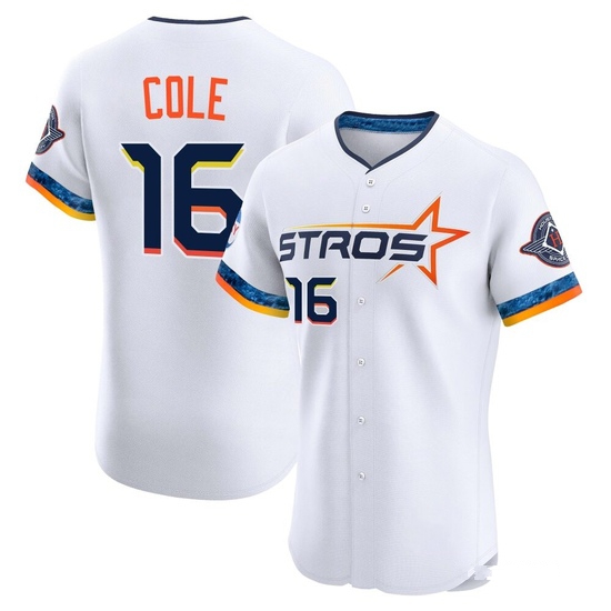 Men's Zach Cole Houston Astros Elite White 2025 City Connect Jersey