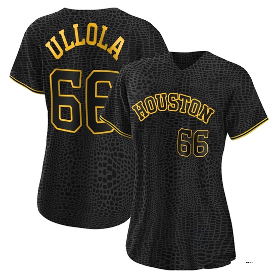 Women's Miguel Ullola Houston Astros Authentic Black Snake Skin City Jersey