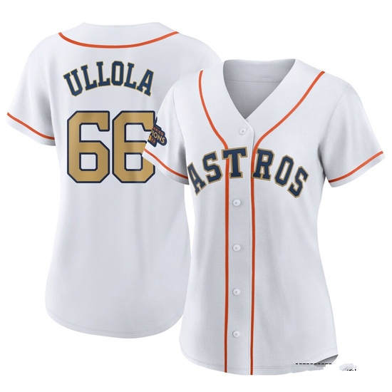 Women's Miguel Ullola Houston Astros Authentic Gold White 2023 Collection Jersey