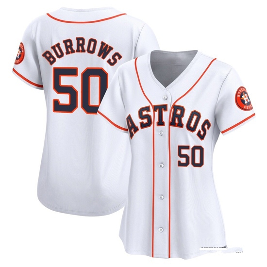 Women's Mike Burrows Houston Astros Limited White Home Jersey