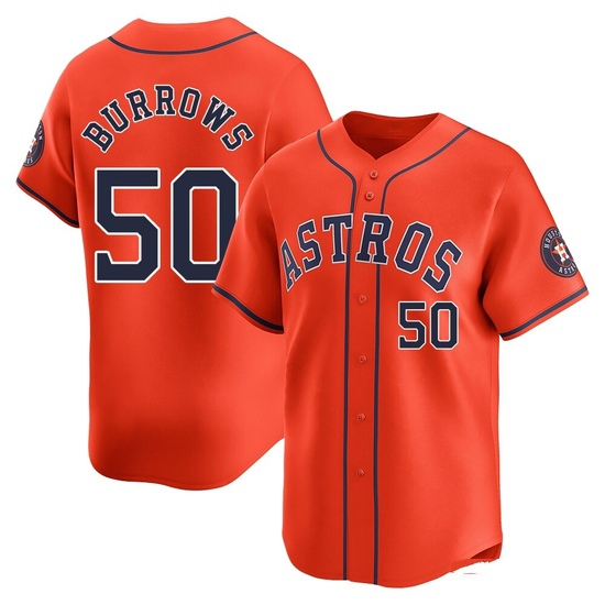 Youth Mike Burrows Houston Astros Limited Orange Alternate Jersey