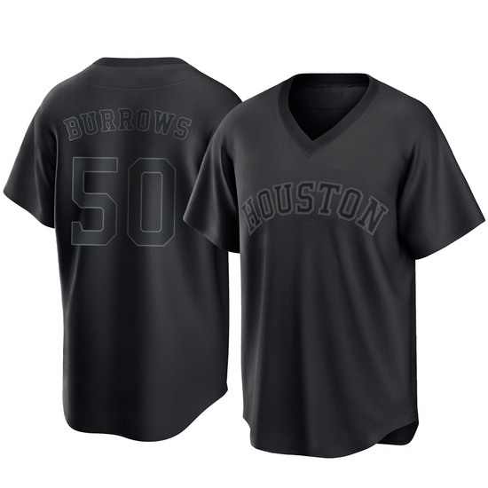 Youth Mike Burrows Houston Astros Replica Black Pitch Fashion Jersey