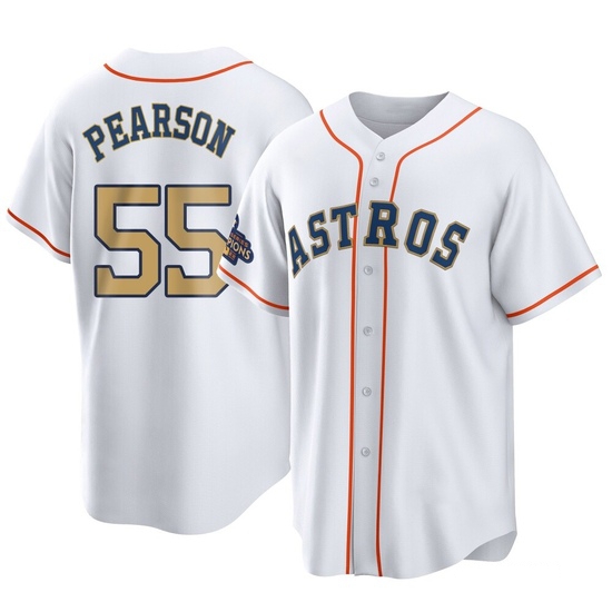 Men's Nate Pearson Houston Astros Replica Gold White 2023 Collection Jersey