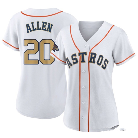 Women's Nick Allen Houston Astros Authentic Gold White 2023 Collection Jersey