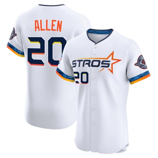 Men's Nick Allen Houston Astros Elite White 2025 City Connect Jersey