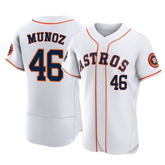 Men's Roddery Munoz Houston Astros Authentic White 2022 World Series Home Jersey