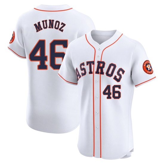Men's Roddery Munoz Houston Astros Elite White Home Jersey