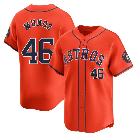 Men's Roddery Munoz Houston Astros Limited Orange Alternate Jersey