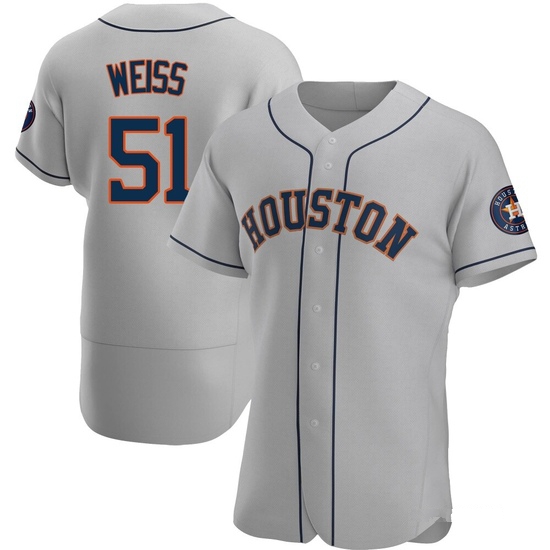 Men's Ryan Weiss Houston Astros Authentic Gray Road Jersey
