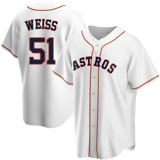 Men's Ryan Weiss Houston Astros Replica White Home Jersey
