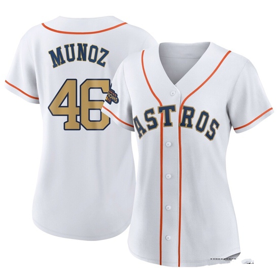Women's Roddery Munoz Houston Astros Replica Gold White 2023 Collection Jersey