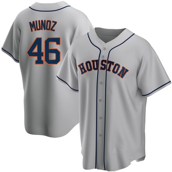 Youth Roddery Munoz Houston Astros Replica Gray Road Jersey