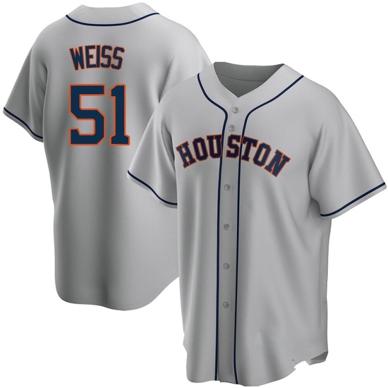 Youth Ryan Weiss Houston Astros Replica Gray Road Jersey