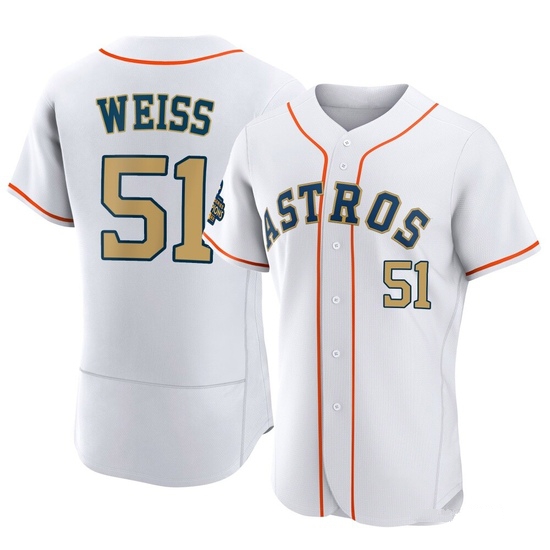 Men's Ryan Weiss Houston Astros Authentic Gold White 2023 Collection Jersey