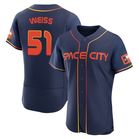 Men's Ryan Weiss Houston Astros Authentic Navy 2022 City Connect Jersey