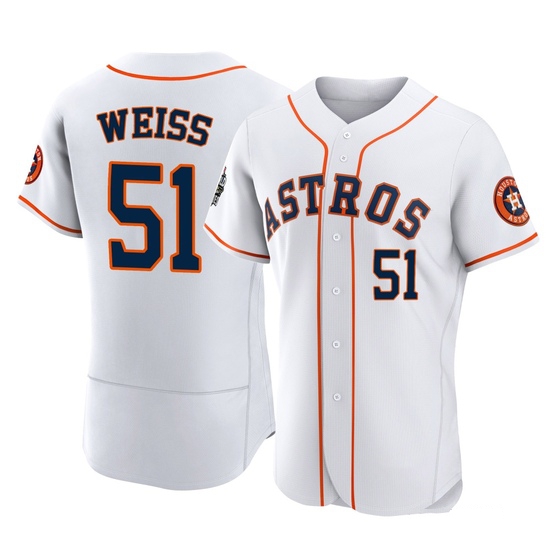Men's Ryan Weiss Houston Astros Authentic White 2022 World Series Home Jersey