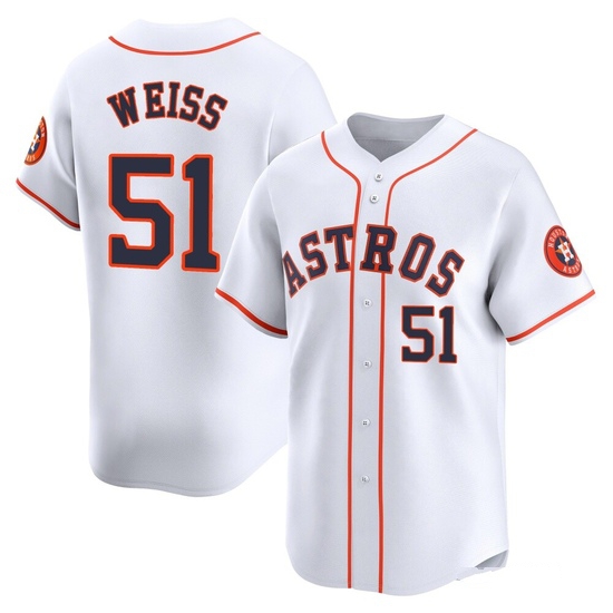 Men's Ryan Weiss Houston Astros Limited White Home Jersey