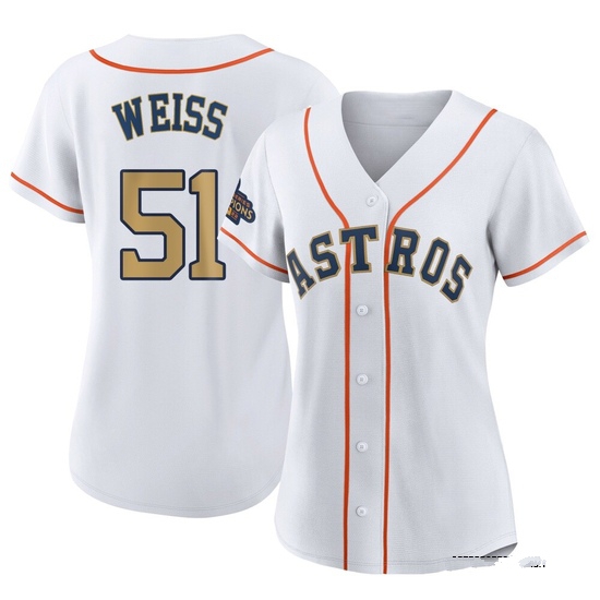 Women's Ryan Weiss Houston Astros Authentic Gold White 2023 Collection Jersey