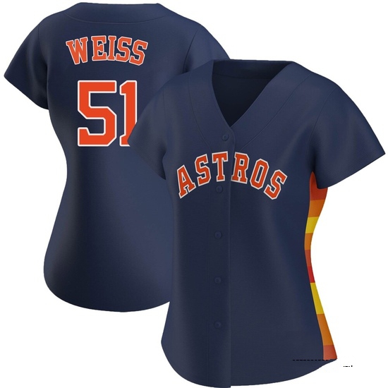 Women's Ryan Weiss Houston Astros Authentic Navy Alternate Jersey