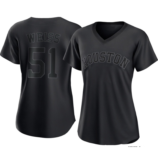 Women's Ryan Weiss Houston Astros Replica Black Pitch Fashion Jersey