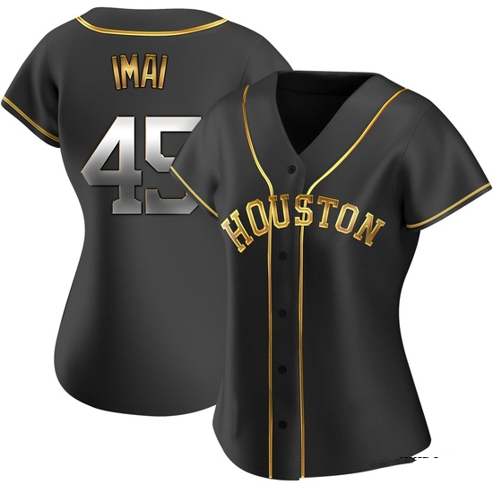 Women's Tatsuya Imai Houston Astros Replica Black Golden Alternate Jersey