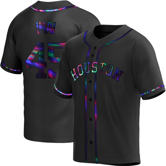 Youth Tatsuya Imai Houston Astros Replica Black Holographic Alternate Jersey