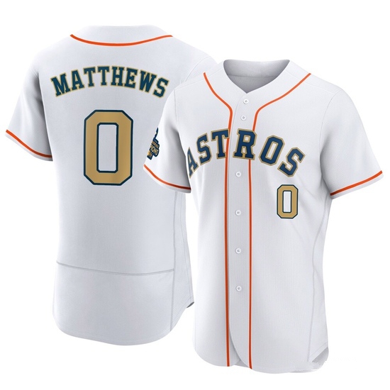Men's Brice Matthews Houston Astros Authentic Gold White 2023 Collection Jersey